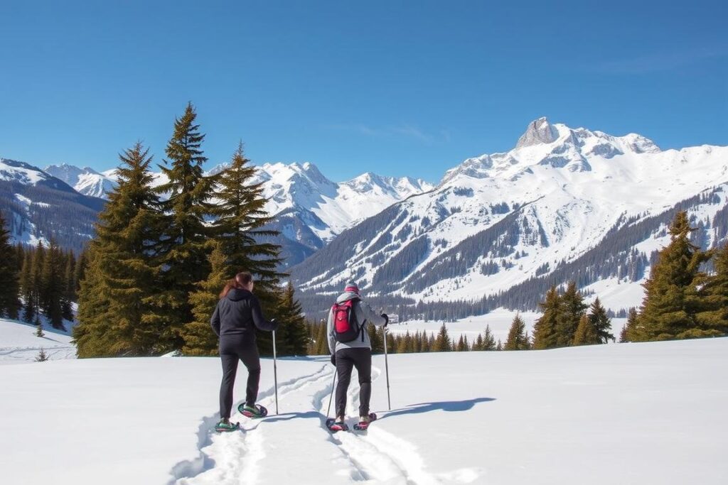 Bild einer Schneeschuhwanderung in den Allgäuer Tälern Bild einer Schneeschuhwanderung in den Allgäuer Tälern